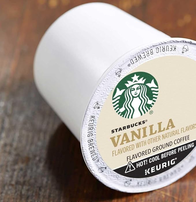 Starbucks Vanilla Flavored Coffee K-Cup Pods, Light Roast, 80 Count (Pack of 8 Boxes), Keurig Genuine K-Cup Pods