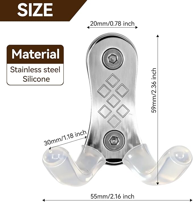2 Pack Stainless Steel Magnetic Portafilter Holder, Universal Espresso Stand with Adhesive Patch - Compatible with Breville, Ninja Luxe Cafe, Rancilio & 51/53/58mm Portafilters