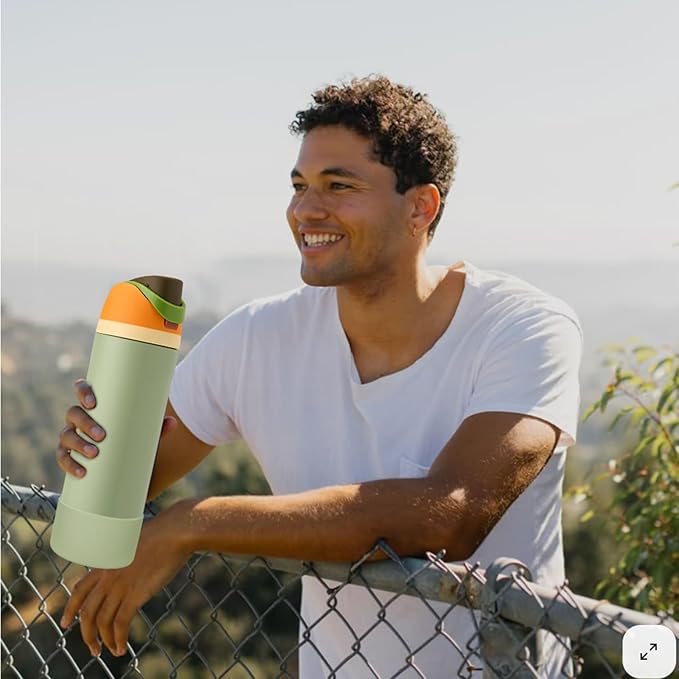 2PCS Silicone Water Bottle Boot, Compatible with Owala 24oz 32oz 40oz, Protective Anti-Scratch & Anti-Dent No Noise Sleeve Cover for FreeSip/Twist/Flip Water Bottles (Camo Cool, 32oz)