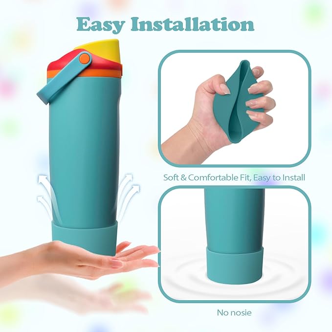 Silicone Boot for Owala 30oz & 40oz FreeSip Sway Bottles & Tumblers - Non-Slip, Scratch-Resistant, Stability Enhancer, Available in 12 Colors (Summer sweetness)