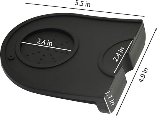 IAOSEN Silicone Coffee Tamper Mat, Espresso Silicone Mat 5.5 inches X 4.9 inches Espresso Tamper Mat, Silicone Gel Coffee Tamper Mat, Non-slip Coffee Mat