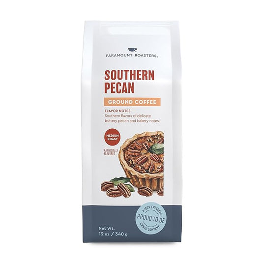 Paramount Roasters, Southern Pecan Flavored Ground Coffee, 1-12 ounce bag medium roast, from Paramount Coffee Company
