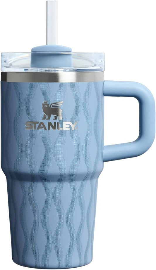 STANLEY Quencher H2.0 Tumbler with Handle and Straw 20 oz | Flowstate 3-Position Lid | Cup Holder Compatible for Travel | Insulated Stainless Steel Cup | BPA-Free | Slate Blue Drift