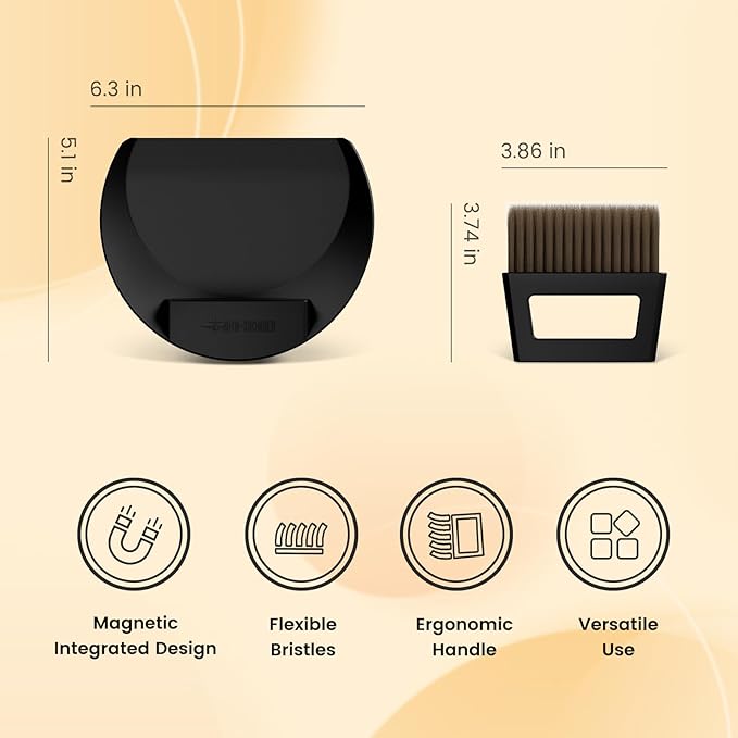 MHW-3BOMBER Small Coffee Brush, Hand Broom and Dustpan Set, Magnetic Small Brush and Dustpan Set Soft Bristles, Dust Pan Brush for Home Kitchen Coffee Counter Office, B5188B