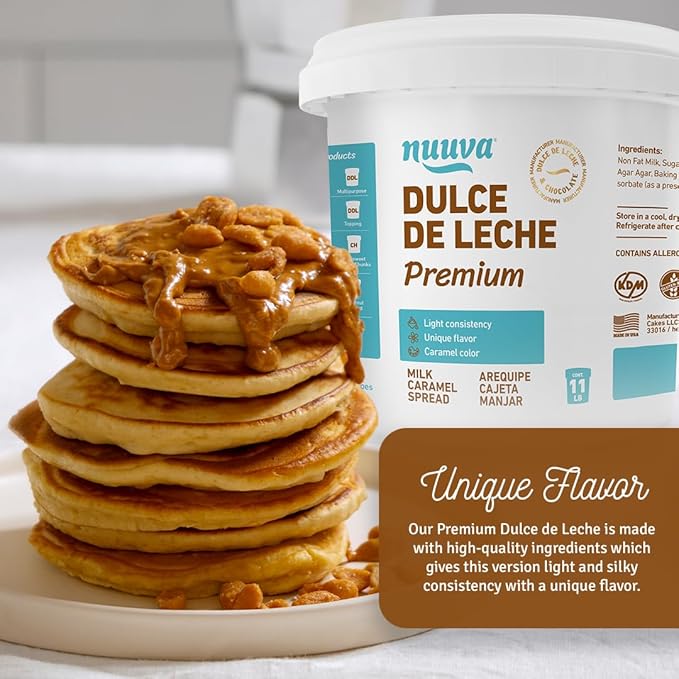Nuuva Foods Premium Dulce De Leche + Pistachio Spread Bundle | Perfect for Desserts, Baking, and Spreading | Each 2.5lbs