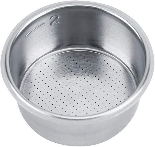 51mm Non Pressurized Filter Basket, Stainless Steel Single Wall Espresso Basket, Reusable and Heavy Duty Ground Coffee Strainer Cup for Portafilter