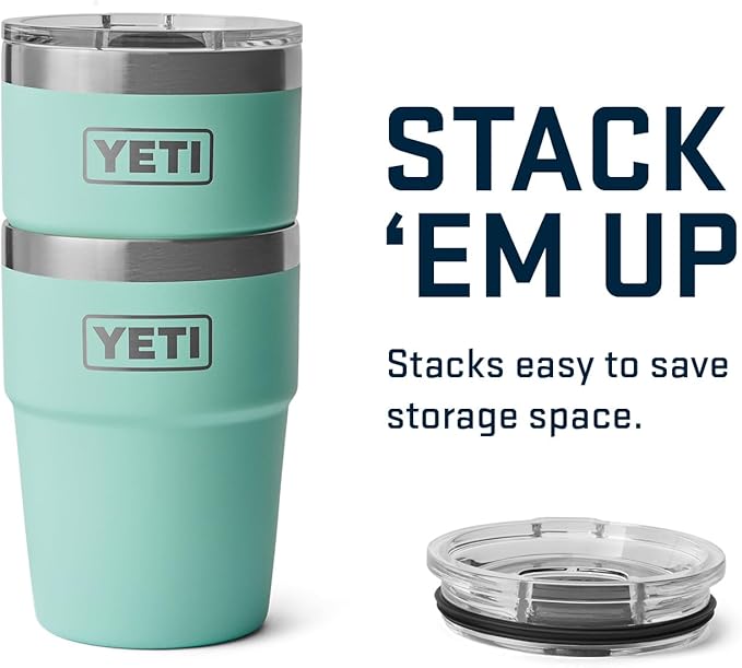 YETI Rambler 16 oz Stackable Tumbler, Vacuum Insulated, Stainless Steel with MagSlider Lid | Stackable, MagSlider Lid, Stackable, MagSlider Lid, Vacuum Insulated, Vacuum Insulated