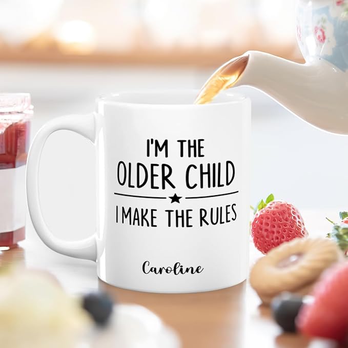Joymade Personalized Ceramic Coffee Mug, Funny Custom Mug for Bestie, Friends, Couple, Coworker, Snowman Lovers (Who Makes The Rules 2)