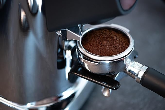 Fiorenzato All Ground Burr Grinder/Coffee Grinder for Home/Burr Coffee Ginder/Electric Coffee Ginder/Coffee Bean Grinder - 64mm flat burrs with Container (WHITE & WALNUT), Standard