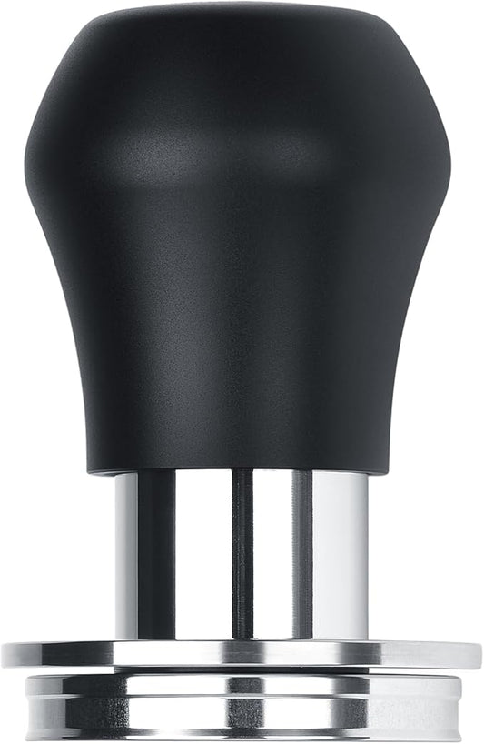 Normcore 45.5mm Coffee Tamper V4.1 Mini, Spring-Loaded Espresso Tamper with Click Feedback, Flat Base with Silicone Stand for Flair Pro, Pro 2, Black
