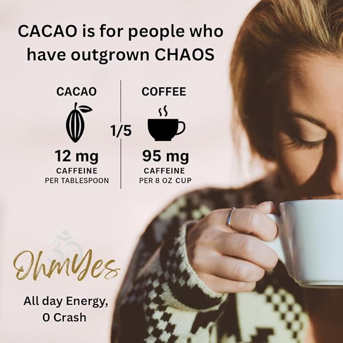 Pure Raw Organic Cacao Powder | Premium Ceremonial Grade Cacao | Natural Source of Flavanols, Magnesium, Iron & Theobromine | Sugar-Free Hot Cocoa Chocolate Drink & Baking Mix | Unsweetened - (33 Servings)