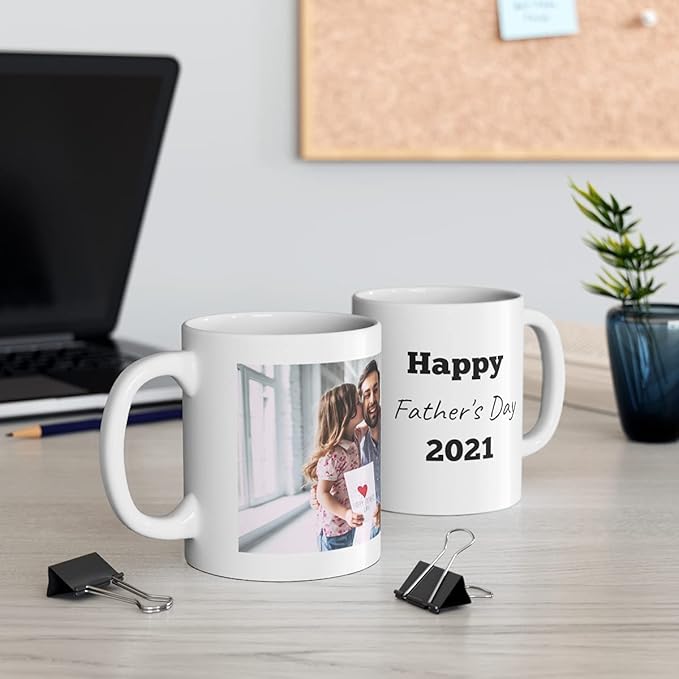 Custom Mug With Pictures - Personalized Coffee Mug With Photo, Text, Logo | Customized Gifts for Men & Women | Taza Personalizada 11oz Tea Cup Printed on Both Sides | Birthdays, Holidays, Mother’s Day