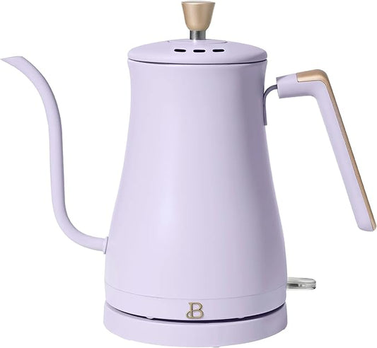 1-Liter Electric Gooseneck Kettle, 1200W Fast Heating Pour Over Coffee and Tea Kettle with Precise Spout (Lavender)