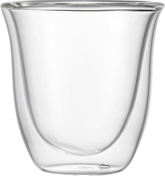 Restaurantware Coffee Cup 12 Pack of 2.72 oz Insulated Double-Wall Glass Borosilicate Coffee Cup Espresso Shot Dishwasher Safe For Hot Drinks