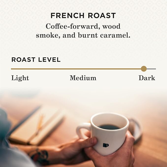 Peet's Coffee Dark Roast Whole Bean Coffee | French Roast | 36 Ounces | 2 Bags