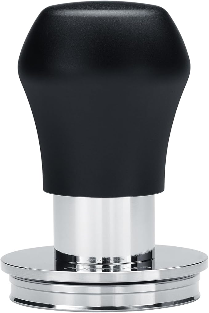Normcore 49.7mm Coffee Tamper V4.1 Mini, Spring-loaded Tamper with Flat Base For La Pavoni Pre-Millennium, ROK Espresso Maker, Black