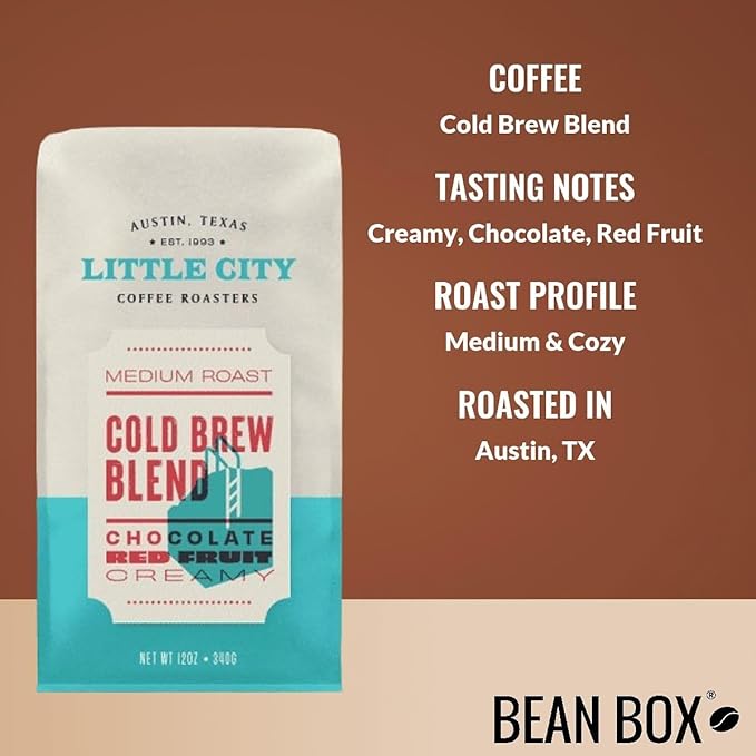 Cold Brew Blend - Roasted by Little City Coffee Roasters - Whole Bean Coffee - 12 Ounce Bag