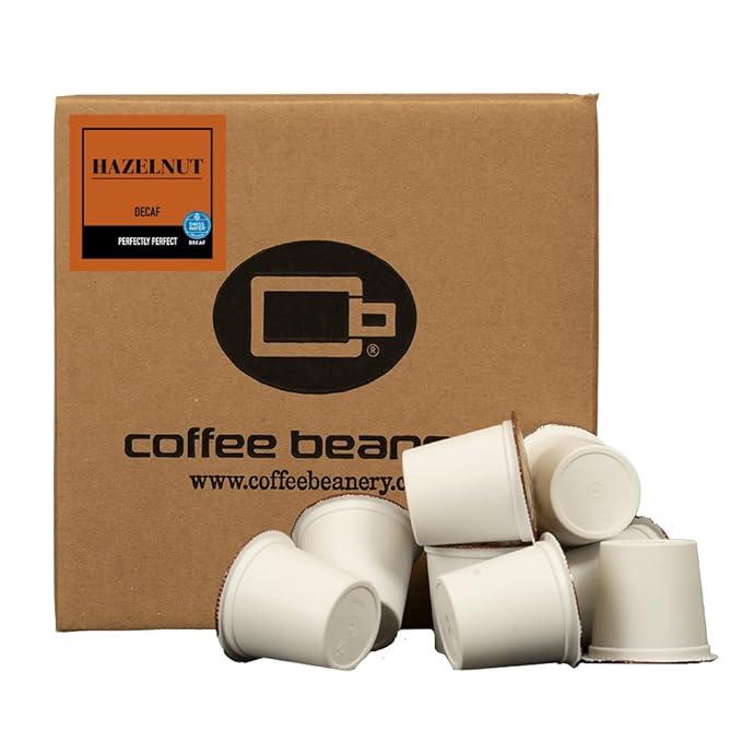 Hazelnut Decaf Coffee Pods by Coffee Beanery | 192ct Bulk Flavored Decaf Coffee Pods Medium Roast Coffee