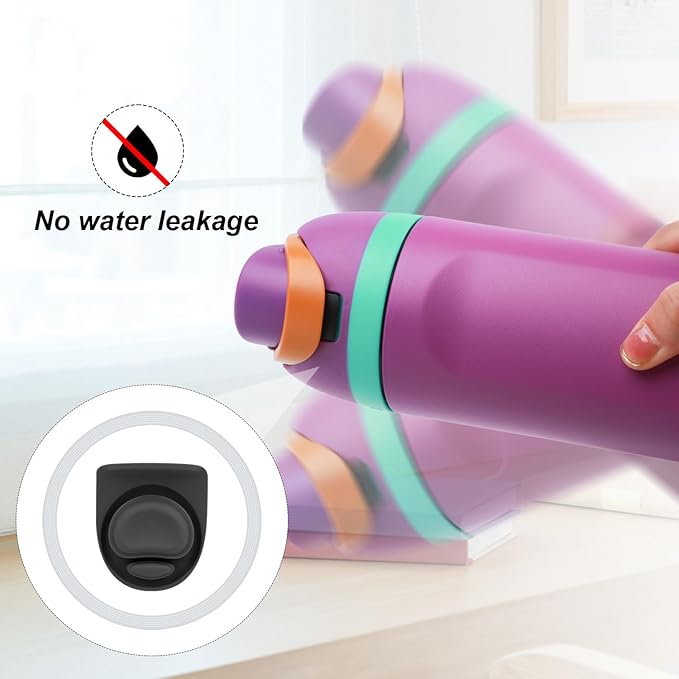 4pcs Water Bottle Seal Circle & 4pcs Replacement Stopper, Silicone O Circle Lid Gasket Parts for Owala Free Sip 19oz 24oz 32oz 40oz, Cap Mouth Plug Gasket Accessories, BPA-Free