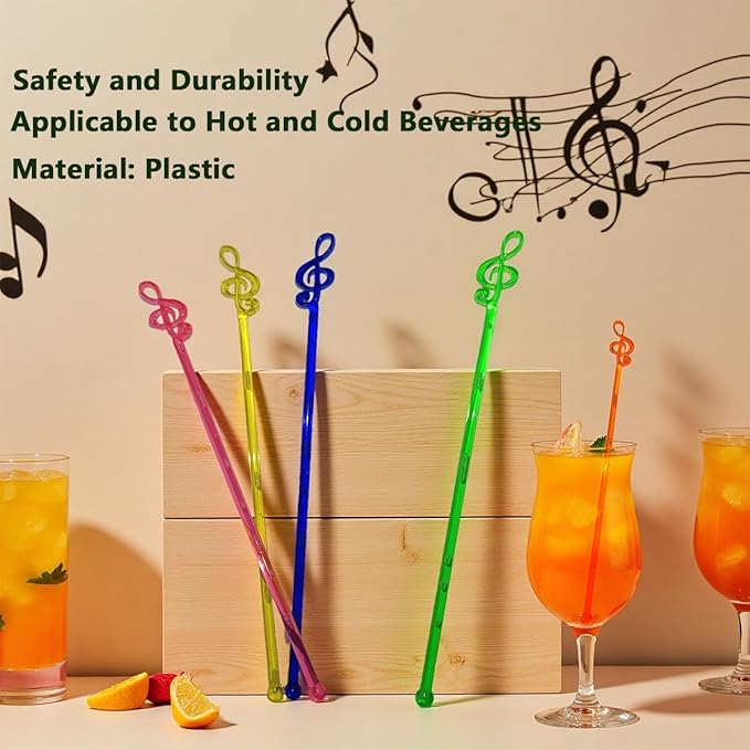 50 Pcs 6.5" Extra-Long Plastic Cocktail Swizzle Sticks, Unique Tropical Design Drink Stirrers Reusable Novelty Swizzle Sticks for Cocktails, Juices, and Party Beverages
