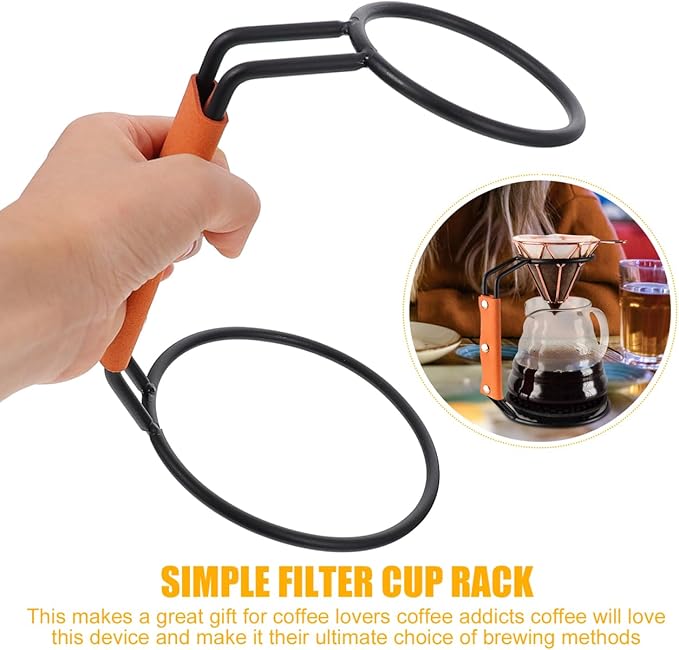 Hemoton Adjustable Coffee Dripper Stand with Synthetic Base Detachable Filter Cup Holder for Coffee Brewing Compact 7.5X4.7X3.5 Inch Maker Accessory for Home and Cafe