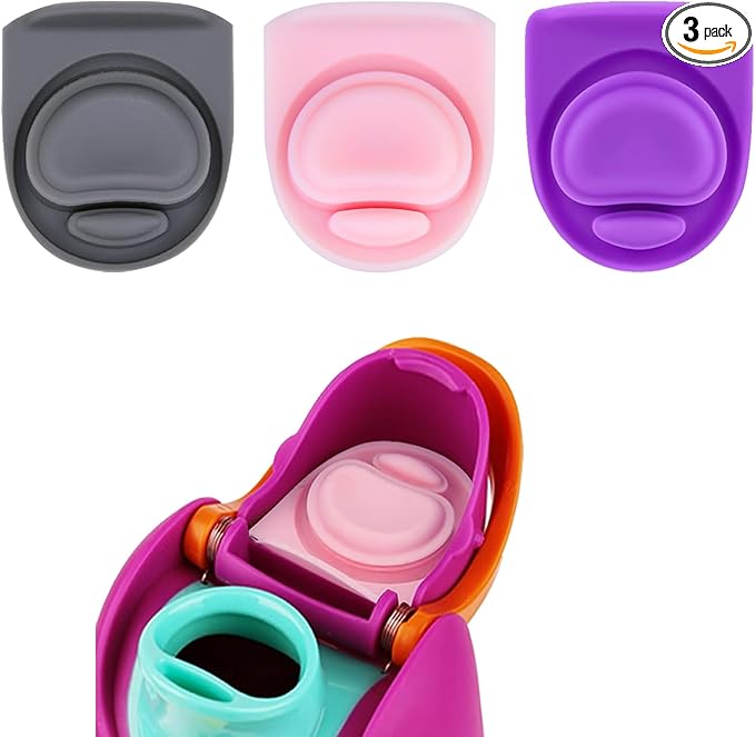 3pcs Replacement Silicone Stopper Seal Compatible with Owala FreeSip 24oz 32oz,Water Bottle Lid Cap Rubber Seal Parts for Owala 16/19/24/32/40oz Spout Gasket Mouthpiece Piece Accessories B3S4