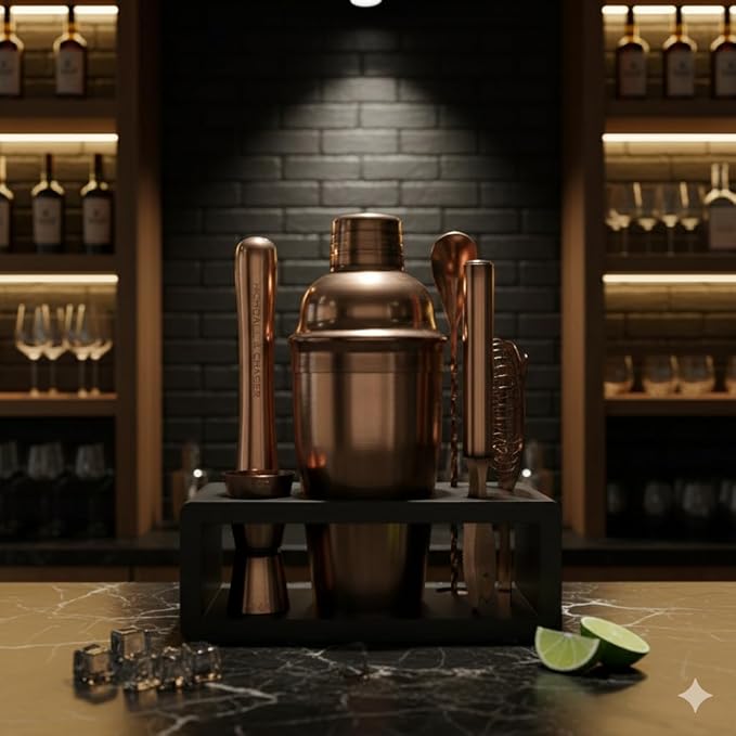 Highball & Chaser Cocktail Shaker Set: Bartender Kit for Home Bar Mixology Cocktail Bar Set Plus E-Book with 30 Recipes