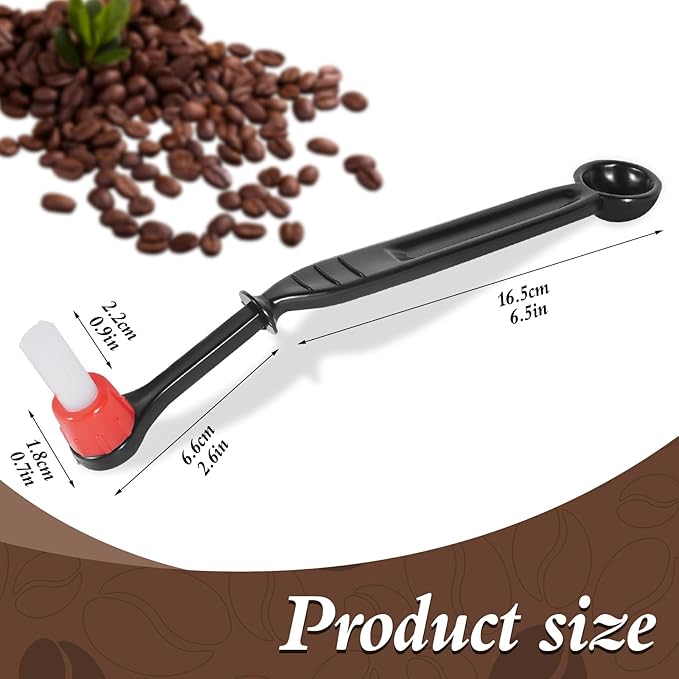 Espresso Brush 2 Pieces Coffee Brush Espresso Cleaning Brush with Spoon Head for Coffee Grinder and Espresso Cleaning