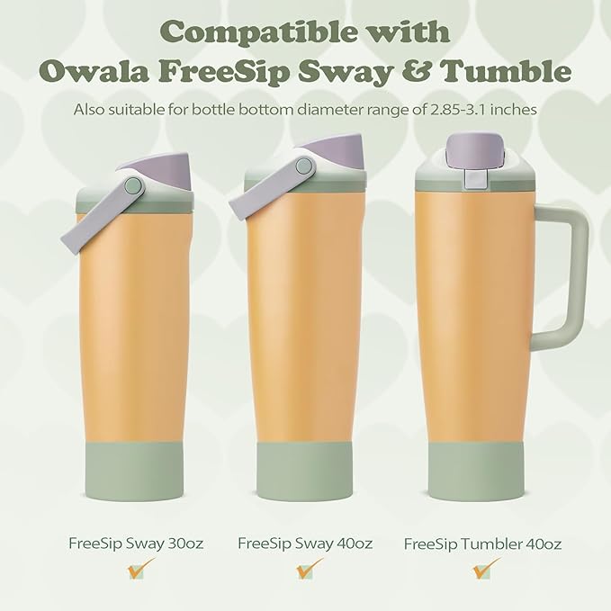 2PCS Silicone Boots for Owala 30oz & 40oz FreeSip Sway Bottles & Tumblers – Non-Slip, Scratch-Resistant, Stability Enhancer for Owala Accessories (Beachfront)