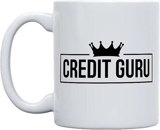 THE CEO Stylish Coffee Mug for Coffee Lovers - Premium Boss Mug with Gloss Finish - Premium Ceramic, Microwave Safe, 11oz Gift Mugs - Credit Guru (White)