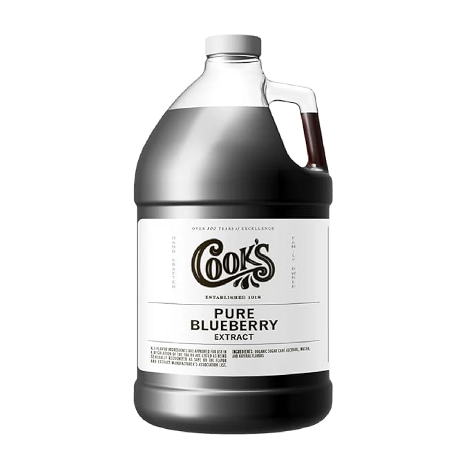 Cook's, Pure Blueberry Extract for Baking, Pies, Jam, Jellies, Candies, Syrup, 128 Ounces (1 Gallon)