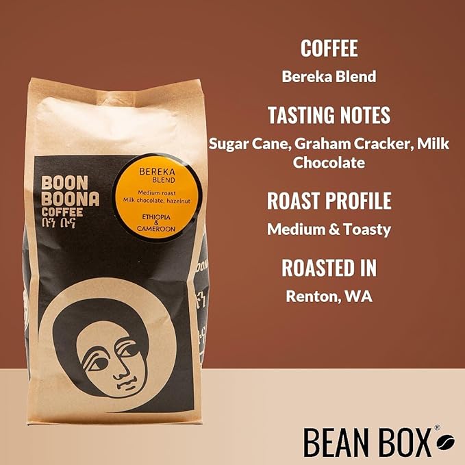 Bereka Blend - Roasted by Boon Boona Coffee - Whole Bean Coffee - 12 Ounce Bag