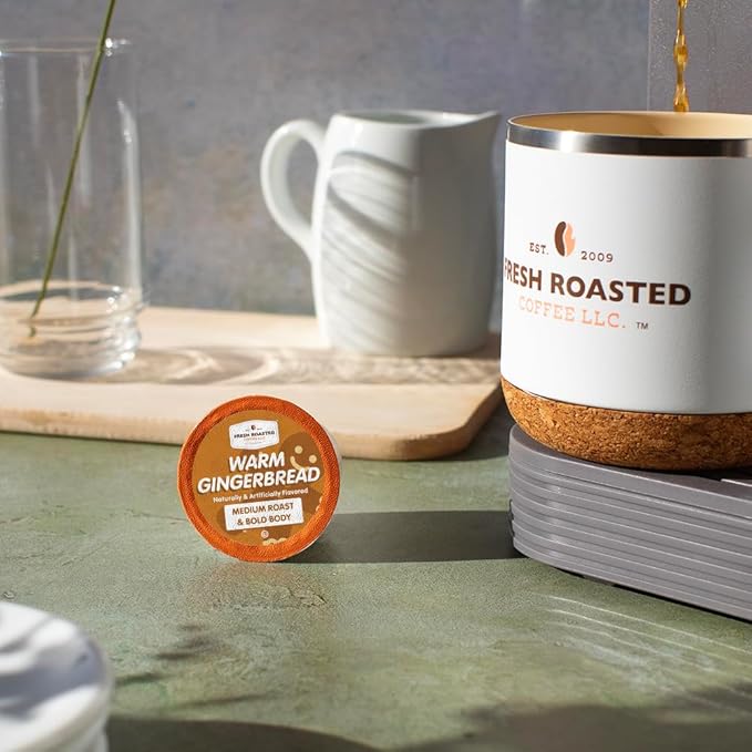 Fresh Roasted Coffee, Warm Gingerbread, Flavored Coffee Pods, K-Cup Compatible, 24 Count