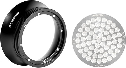 V3 Magnetic Espresso Dosing Ring & 316 Stainless Steel Puck Screen, 3cm High No Mess Coffee Dosing Funnel, Even Extraction Filter, Fits 51mm Tamper, Distributor & Portafilters