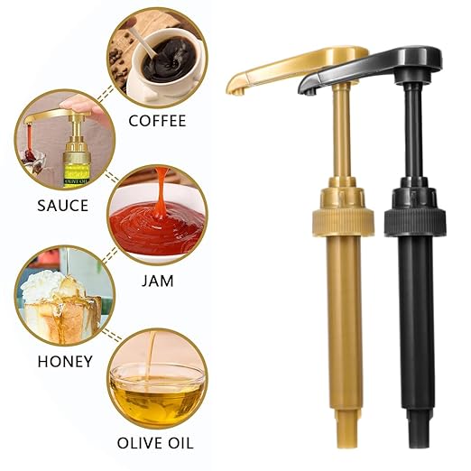 Syrup Pumps Compatible with 25.4 Oz/750 ml Bottles Coffee Syrup Pump Dispenser for Home & Coffee Bar Drinking Mixes 8 Pack