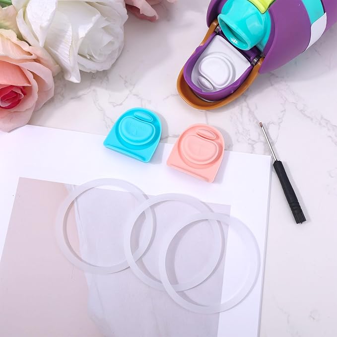 3pcs Bottle O Seal Ring & 3pcs Gasket Replacement Stopper for Owala FreeSip Cap, Silicone Water Bottle Plug Stopper BPA Free Top Lid Mouth Parts Compatible with Owala FreeSip 24oz 32oz