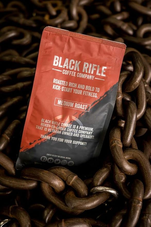 Black Rifle Coffee Company Fit Fuel, 12oz Bag, Ground Coffee Medium Roast - Roasted Blend Made from Arabica Beans - Colombian & Brazilian Beans - Veteran Founded & American Made