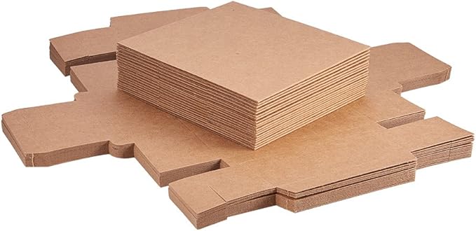 BENECREAT 20 Pack Kraft Paper Drawer Box Festival Gift Wrapping Boxes Soap Jewelry Candy Weeding Party Favors Gift Packaging Boxes - Brown (4.4x3.2x1.65)