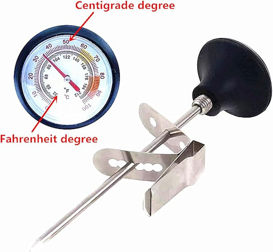 Milk Frothing Thermometer 2 Packs for Coffee Chocolate Cappuccino Frothy Milk Foam Stainless Steel Thermometer Latte Art Pen