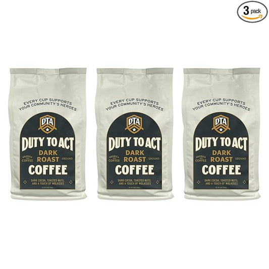 Duty to Act Dark Roast Ground Coffee, 2 lbs (Pack of 3)