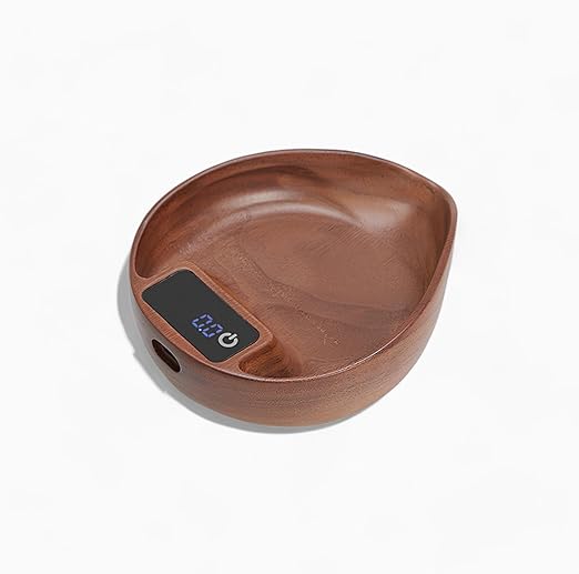 Premium Walnut Wood Coffee Scale – 0.1g Precision, USB-C Rechargeable Espresso & Kitchen Scale | Perfect Holiday Gift for Coffee Lovers, Baking & Tea (Walnut Wood)