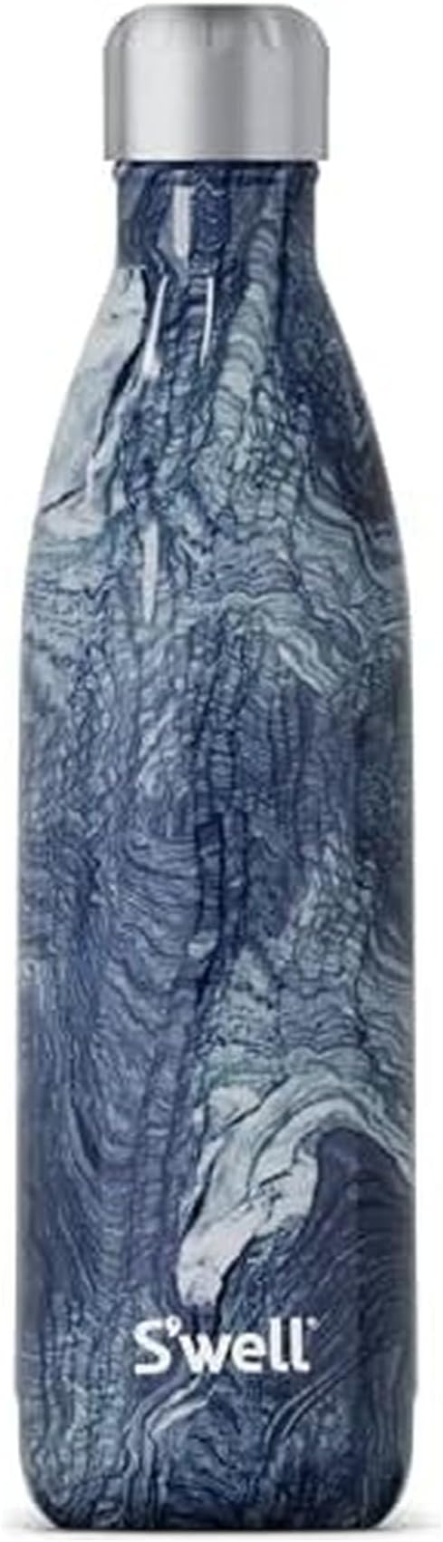 S'well Stainless Steel Water Bottle, 25oz, Azurite Marble, Triple Layered Vacuum Insulated Containers Keeps Drinks Cold for 48 Hours and Hot for 24, BPA Free, Perfect for On the Go