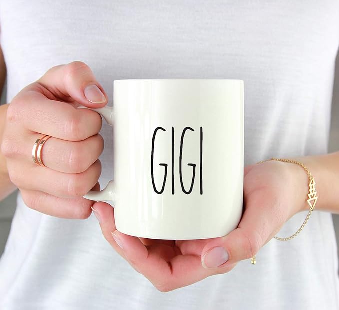 Andaz Press Simple Rustic Farmhouse Kitchen Decor 11oz. Ceramic Coffee Tea Mug Gift, Gigi, 1-Pack, Birthday Christmas Gift Ideas for Family, Friends