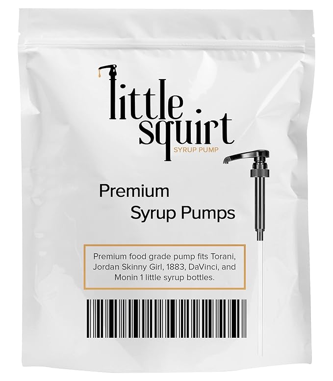 8-Pack Black Coffee Syrup Pump Dispenser – Fits 750ml Syrup Bottles – Reusable Pump for Flavored Coffee, Tea, Beverages