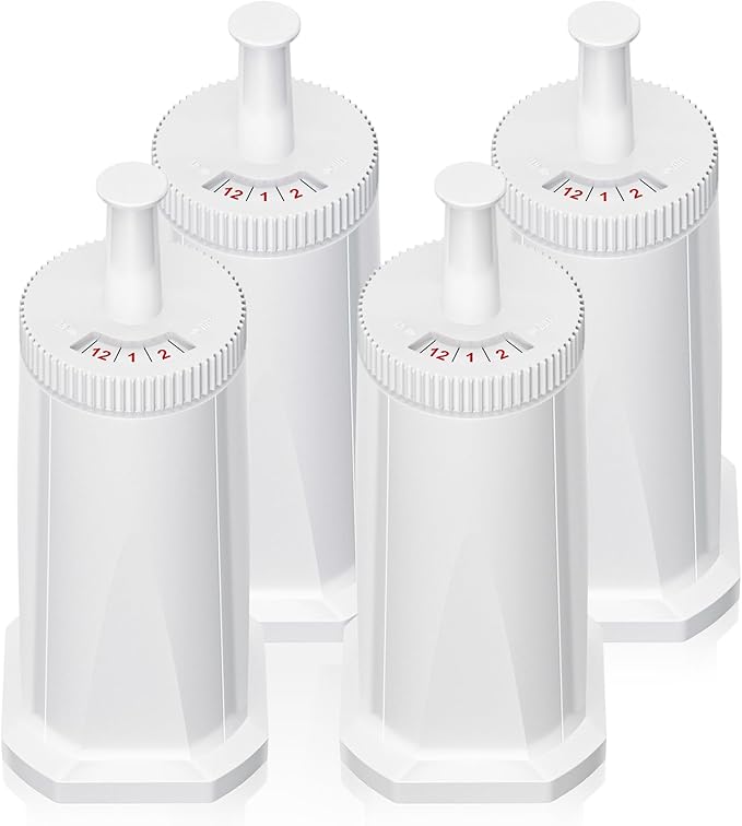 4 Pack Replacement Water Filter for Breville Espresso Machine Barista Touch Bes880, Oracle Touch BES990, Barista Pro BES878, Oracle BES980, Dual Boiler BES920 Bambino ClaroSwiss Sage