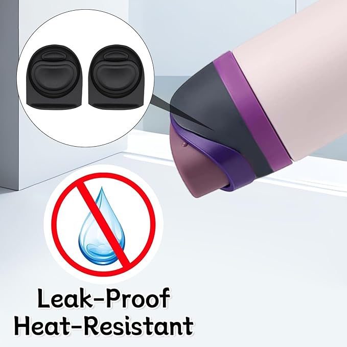 2 Pcs Replacement Rubber Seal Stopper Compatible with Owala FreeSip,Water Bottle Top Gasket Lid for Owala 16/19/24/32/40oz Bottle Mouth Cap Silicone Stoppers Parts Insert Accessories 2PB-4