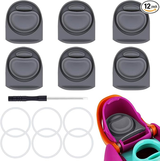 6 Sets Replacement Seal Gasket Stoppers for Owala Freesip 16oz 32oz Cap Mouth,Silicone O Sealing Ring Parts Water Bottle Top Lid Accessories for Owala Freesip 16/19/24/32/40oz（6 colors 1