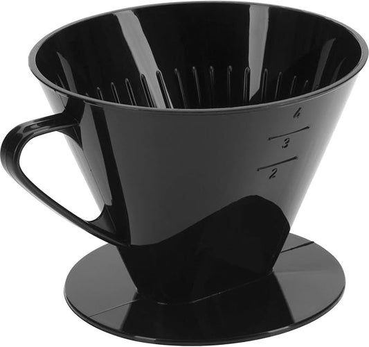 Westmark Pour Over Coffee Dripper, Coffee Filter Cone Size 4, Reusable Plastic for Manual Brewing, Up to 4 Cups, Model 24442261