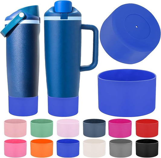 Mity rain 2PCS Protective Silicone Boots for Owala 30oz & 40oz FreeSip Sway Bottles & Tumblers - Accessories for owala, Enhances Stability & Prevents Scratches (Bright Blue)
