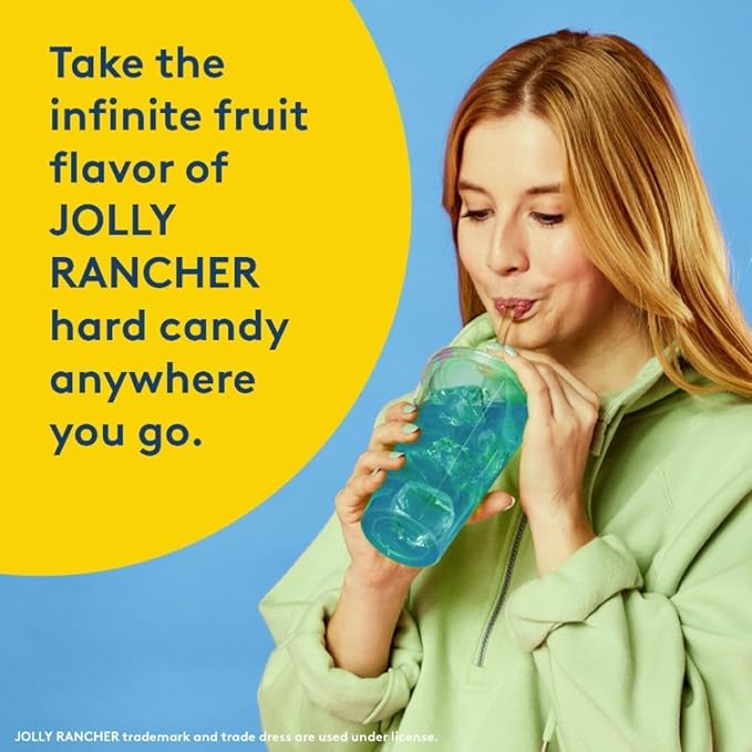 Jolly Rancher Blue Raspberry Singles To Go Drink Mix, 0.65 OZ, 6 CT (Pack of 4)
